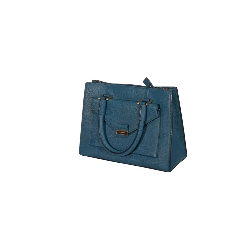 Cole Haan - Turquoise Blue Saffiano Leather Satchel Bag